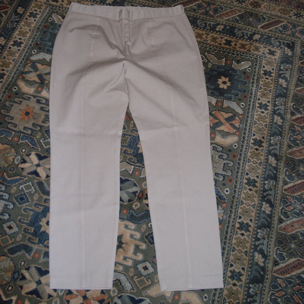 Lysse Twill Straight Legged Khaki Pants Large